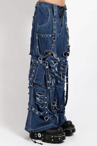 Denim Strap Shredder Pants [BLUE DENIM]2