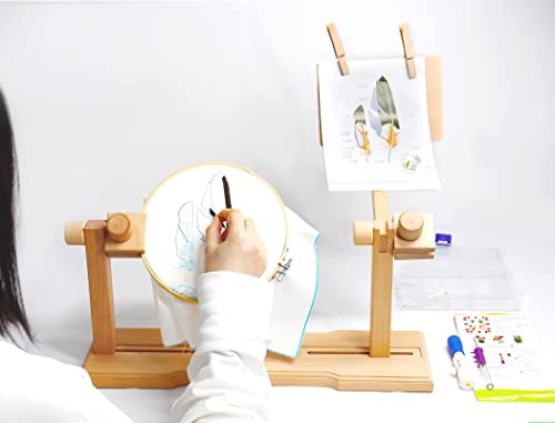 Solidgnik Embroidery Stand,Adjustable Embroidery Hoop Holder With Embroidery Kit And 3Pcs Embroidery Hoops #TOP4
