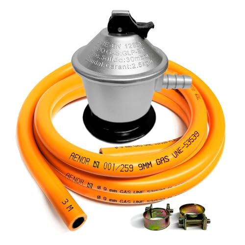 Kit Regulador Gas Butano 30 mbar Homologado + Manguera 1,5