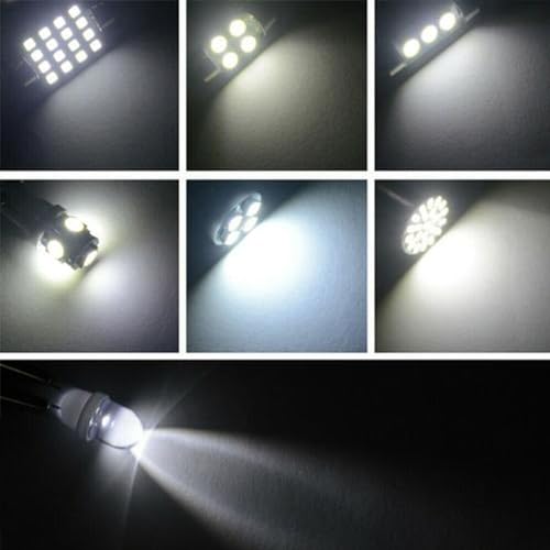 Kit de 42 luces LED interiores para auto blanco brillante miniatura 4