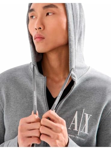Armani Exchange mens Icon Project Embroidered Zip Up Hooded Sweatshirt2
