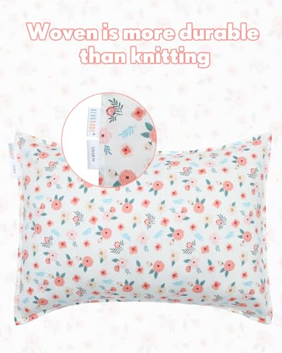 Image of ALVABABY Toddler Pillowcases 2 Pack Organic Cotton Kids Pillow Cover Fit 13 inchx 18 inch or 12 inchx20 inch Envelope for Girl Boy Travel