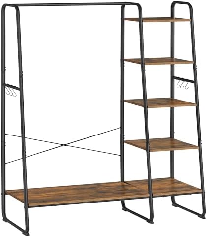 VASAGLE Burro Perchero, Perchero con Zapatero, 5 Estantes de Alma...