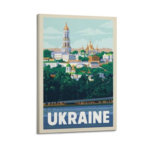 Poster paysage Ukraine fini les murs vides avec cette toile Kiev Pechersk Lavra 40x60cm