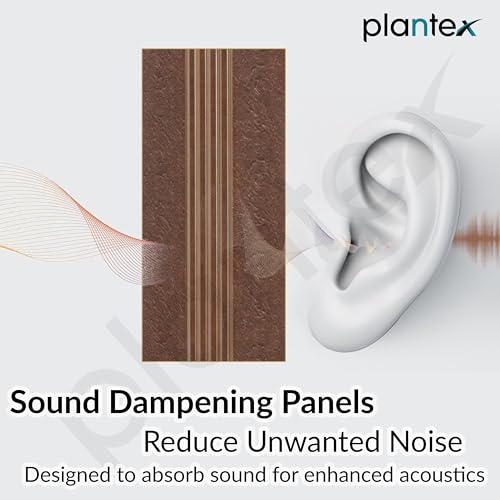 Image of Plantex Louvers Panel for Wall /8 Feet Wall Panels /3D Charcoal Panel for Interior Walls Decor - Pack of 7 Covers - 56 Sq. Ft, Size-1 Feet x 8 Feet (YD-1210)