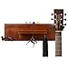 Stojak Gitarę Wieszak Ścienny na Gitarę z 2 Wyściełanymi Hakami na Gitarę - Drewniany Wieszak Ścienny na Gitarę z Półką, Uchwytem do Picków i 3 Haczykami - Uchwyt na Gitarę Wieszak dla Gitarzystów