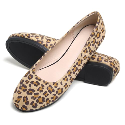 Image of Dear Time Women's Flats Comfortable Slip On Ballet Flats Soft Solid Casual Shoes