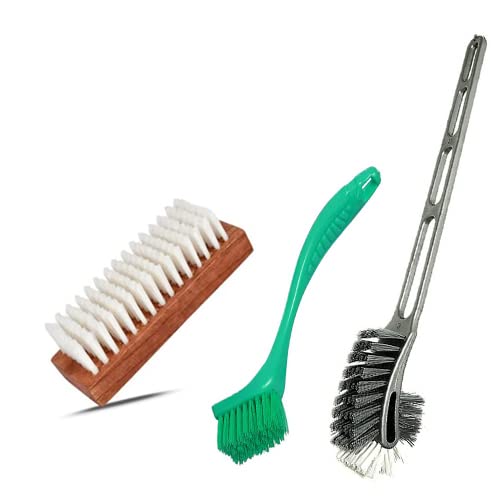 Red Champion Cleaning Series Wooden Cloth Brush Washing Brush with Flexible Bristles for Smooth Cleaning Cloths, Floors, Mats, Carpets with Dual Sided Bristle Plastic Toilet Cleaning Brush (Combo Pack Brushs) (B0BXPN5S9M) Amazon Price History, Amazon Price Tracker