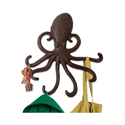 Cast Iron Octopus Wall Hook for Home Decor Cover
