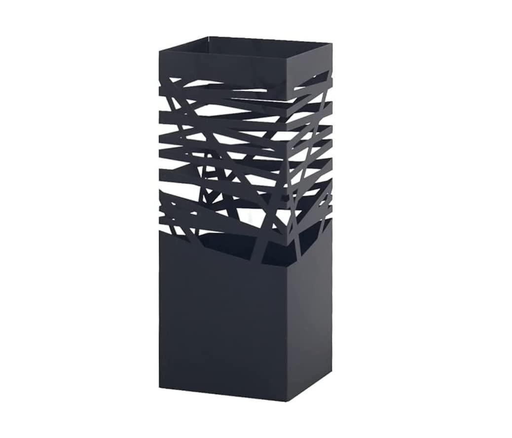 CVdrtyED Stand Organizer Iron Art Umbrella Stand Home Drain Hotel Lobby Foyer Creative Long Handle Bucket Storage Rack Hallway Entryway(C-black)