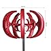 HEVIRGO Wind Turbines,4500W Wind Turbines Generator,12V 5-Blade Vertical Axis Wind Turbines Generator Kit,for Home Hybrids Streetlight Use, Electromagnetic Electricity Producer Equipment Red