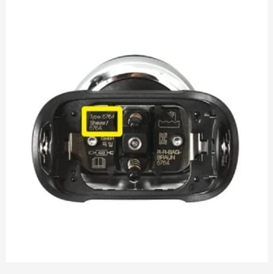 Location of Braun shaver type number