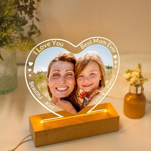 Custom-Picture-Frame-with-Photo-Personalized-Photo-Frame-with-Night-Light-Customized-Heart-Picture-Frame-Personalized-Mom-Birthday-GiftsPersonalized-Mothers-Day-Gifts-for-Mom-Baby-Kid-Family Custom Picture Frame with Photo Personalized Photo Frame with Night Light Customized Heart Picture Frame Personalized Mom Birthday GiftsPersonalized Mothers Day Gifts for Mom Baby Kid Family