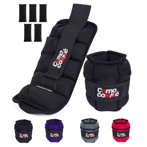 Image of Adjustable Ankle Weights, 2 3 5 lb 1 Pair Strength Training Wrist Leg Arm Weights for Women, Men, Weighted Ankle Weight Set with Removable Sandbags for for Gym, Fitness Workout, Running Lifting
