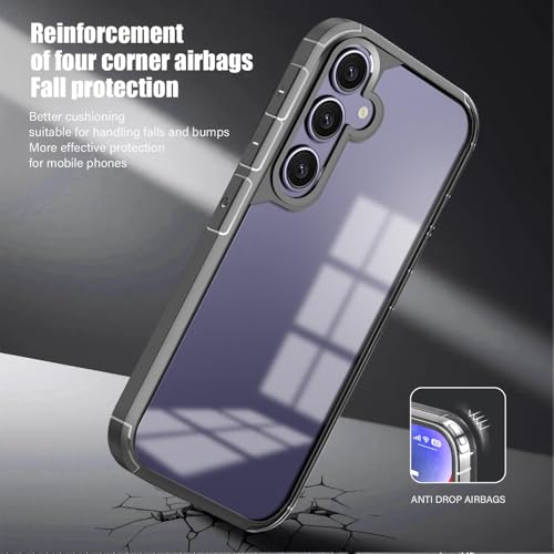 Image of KARWANBack Cover |Shockproof Bumper Case | Full Camera Protection | Raised Edges | Super Soft Side TPU | Bumper Case for Samsung Galaxy S24 - Grey