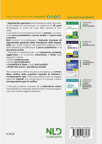 Concorso Segretariato Generale Della Presidenza Della Repubblica. 25 Impiegati. Manuale Teoria E Quiz Suddivisi Per Capitoli. Per La Prova Preselettiva E Scritta. Con Espansione Online - 2