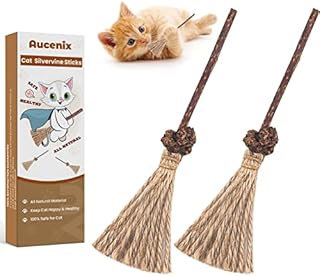 Catnip Sticks for Cat, Aucenix Cat Chew Sticks Toys, Natural Matatabi Silvervine Chew Sticks for Indoor Cats, Kitten Teething Chew Sticks Toy for Cats Kitten Kitty Stress Release (2PCS)