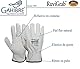 Ruvigrab - Packung mit 12 Paar Arbeitshandschuhe aus natürlichem Blumenleder | Gartenhandschuhe aus Leder | Lederhandschuhe für Bauarbeiten | Größe 9