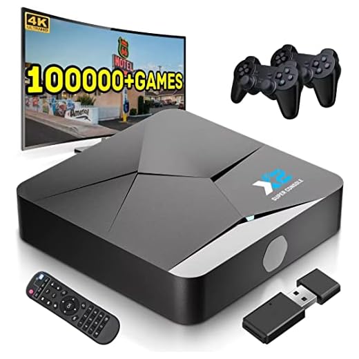 Kinhank Super Console X2 Retro Game Console with 100,000+Games, Video Game Console with EmuElec 4.5&Android TV 9.0,4K HD Emulator Console,Game Consoles Compatible with PSP/PS1/DC,2.4+5G,BT 5.0