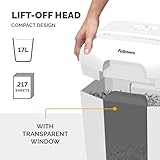 Fellowes Paper Shredder FS-9C for Home Office Use - 9 Sheet Cross Cut Shredders Home Use - Shredder with 17L Bin & Safety Lock - Shreds 31 Sheets in One Minute - High Security P4 - White - Image 6