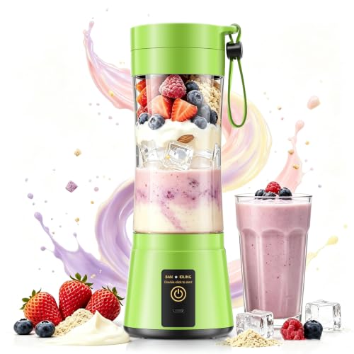 Image of Personal Size Portable Blender Make Smoothies - Mini Blender 12oz Juice Cup