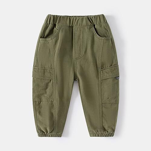 Toddler Joggers Cargo Sweatpants Elastic Waist Straight Baby Boys Long Pants Fall Lightweight Trousers with Pockets2