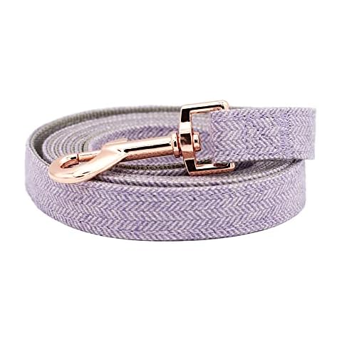 Rose Gold Collars and Leashes | Lavender Nylon Collars and Leashes w/Rose Gold Buckles (Leash) Cover