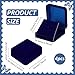 FINGERINSPIRE 4PCS Velvet Badge Display Box 2.7x2.6inch Flocking ABS Plastic Badge Medal Keepsake Display Boxss Midnight Blue Velvet Inside Display Case with Hole for Badges Metal Keepsake Display