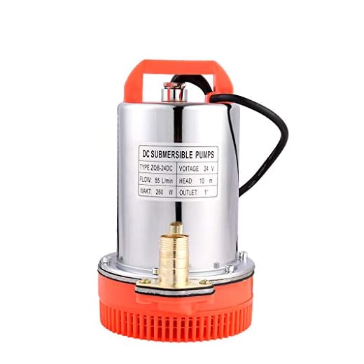 SHYLIYU 24V 260W DC soldrivna pumpar Nedsänkbar vattenpump lämpliga för pumpning av ren/smutsigt vatten, simbassänger, översvämmade källare 55 l/min 12 gpm