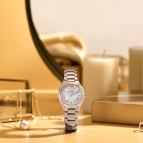Image of Sonata Poze 8 Quartz Analog with MOP- White Dial IP Rose Gold Alloy Strap Watch for Women - SP80162WM01W
