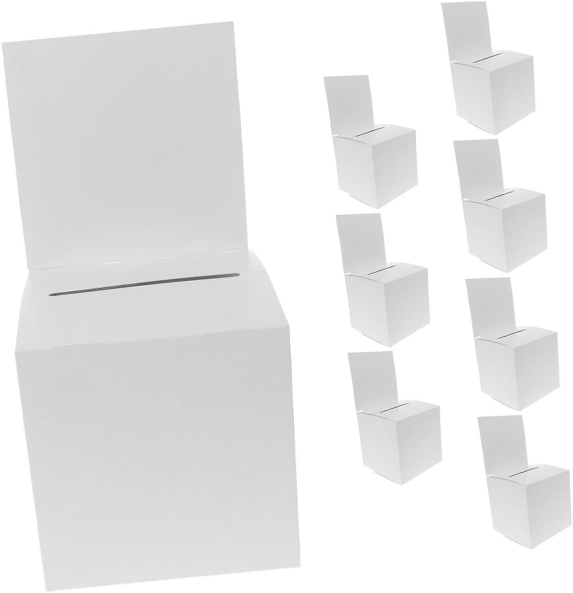 8Pcs Raffle Box Donation Box Multi Functional Ticket Container for Parties Meetings and Events Easy Assembly Portable Design for Fundraising and Voting Activities