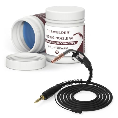 Image of YESWELDER 15ft 250Amp MIG Welding Gun Torch Stinger Replacement for Tweco #2 Fit Miller M-25 169599 & Welding Nozzle Gel for MIG Welding, Anti-Spatter Dip Gel for MIG Torch And Contact Tips (2 Cans)