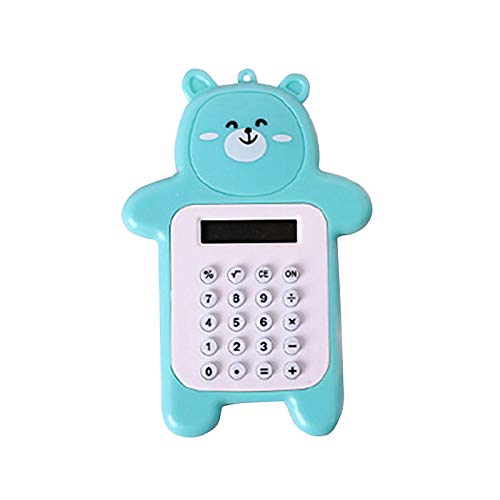 Aibecy Calculadora electrónica de 8 dígitos Bear Compact Mini calculadora de mano portátil ligera para estudiantes Oficina de la escuela en casa