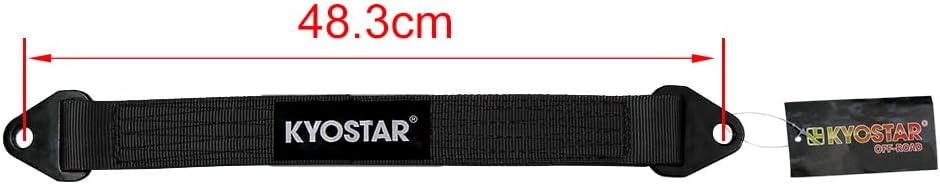 KYOSTAR 19 Inch Limit Strap, Premium Quad Wrap Limit Strap Car Hauler Axle Straps Rated for 10,000 Lb (Black, 2 Pack)
