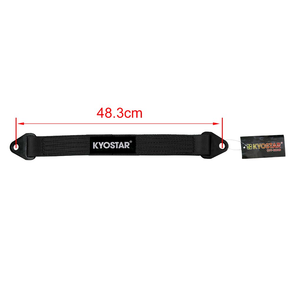 KYOSTAR Correa de límite de 19 Pulgadas, Correa de límite, Correas de Eje de Transporte de Coche clasificadas para 10 Libras (Negro, Paquete de 2)