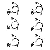 Klykon 6 Pack Walkie Talkie Earpiece for Midland with Mic Security D Shape Headsets for GXT1000VP4 LXT600VP3 GXT1050VP4 GXT1000XB