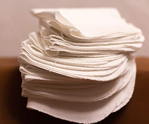 Snack Napkins for Kids - Reusable Kids Cloths Lunch Bag - Washable Kids Napkins - Bulk White Napkin - Snack Cotton Napkins - Cloth Napkins for Kids Lunch - Reusable Napkins Set of 20(11 X 12, White)