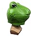 MIMEMY Frog Head Mask Halloween Party Costume Frog Full Face Masks Animal Latex Mask Cosplay Dress Up Costume Props For Adult Child