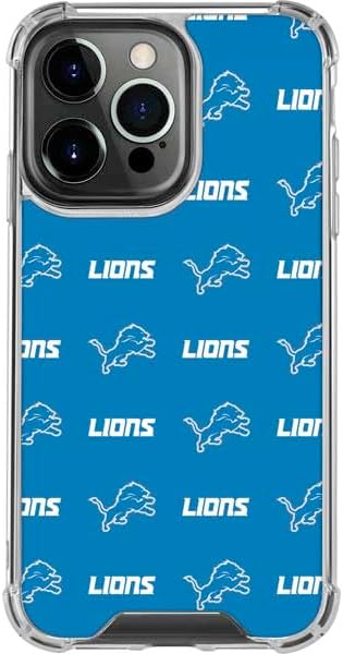 Skinit Clear Phone Case Compatible with iPhone 16 Pro Max - Officially Licensed NFL Detroit Lions Blitz Series Design