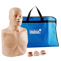 Pulox Reanimationspuppe Practi-Man Advance - Erste Hilfe Trainingspuppe Übungspuppe mit Esmarch Handgriff Funktion