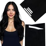 Sunny Hair Tape in Weft Hair Extensions Human Hair 22 inch 120g Tape in Hair Extensions Human Hair Black Weft Tape in Hair Extensions Thick Hair 4Pieces