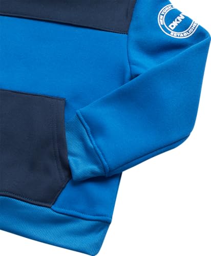 Image of DKNY Toddler Boys' Jogger Set - 3 Piece Short Sleeve Graphic T-Shirt, Pullover Hoodie, and Jogger Sweat Pants (Sizes: 4-7)