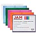 JAM PAPER Plastic Expansion Envelopes with Elastic Band Closure - Letter Booklet - 9 3/4 x 13 with 2.5 Inch Expansion - Assorted Colors - 6/Pack