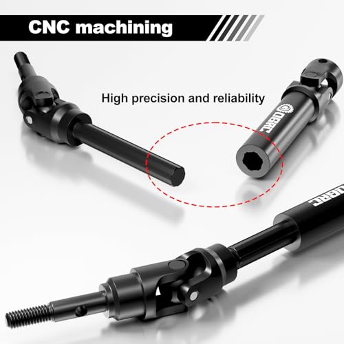 OGRC Extreme Heavy Duty CVD U-Joint Steel Driveshaft for Traxxas Slash/Stampede/Hoss/Rustler VXL 4X4 Platinum Ultimate Update Parts 1/10 RC Truck Upgrades Parts Replace #6851 (Front)