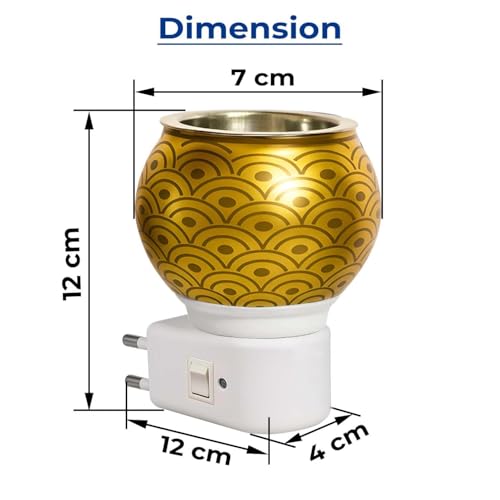 Image of Kapoor Dani Electrical Camphor /Essential Oil Diffuser Machine /Electric Camphor Diffuser Burner for Pooja /Camphor Diffuser Burner Machine /Night lamp for Home /Office