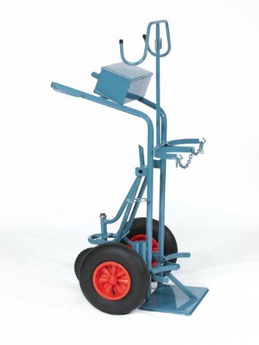 NIES Modellserie F3 Flaschenwagen für 2x 50 l, Variante:Mit allem Zubehör + Vollgummireifen