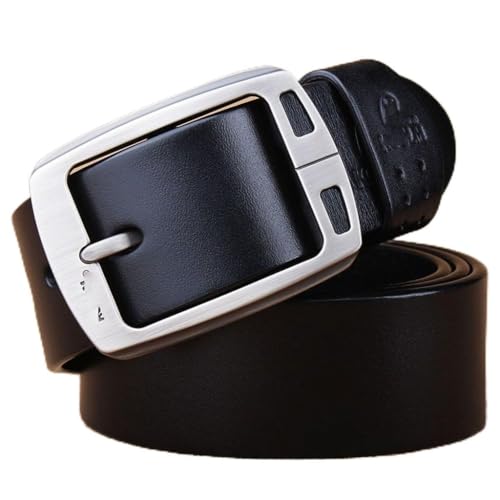 Vintage Cowhide Belt, Metal Pin Buckle, 1200mm Length 38mm Width, Gift for Men