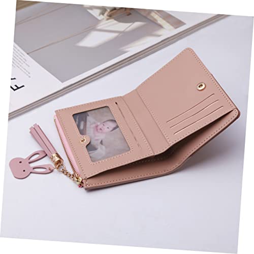 Portable Pu Wallet for Women Short Multifunctional Purse Tassel Delicate Zippered Holder for Cards and Cash Compact Design for Daily Use4