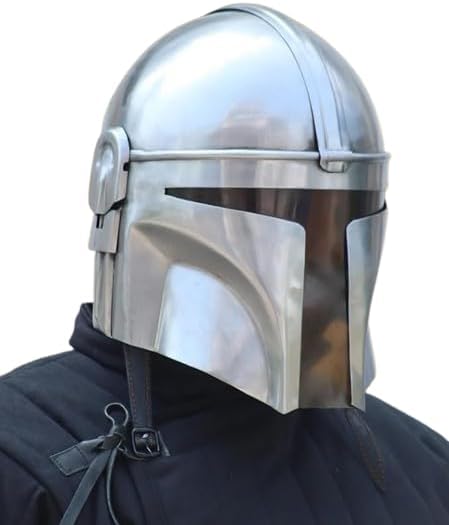 Casco de Armadura Medieval de Acero Forjado para Cosplay miniatura 1