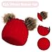 Yolyoo Fashion Winter Beanie Hat for Kids Baby,Knitted Warm Faux Fur Pompom Toddler Hat for Gils Boys White (US, Age, 0 Months, 6 Years, Red)